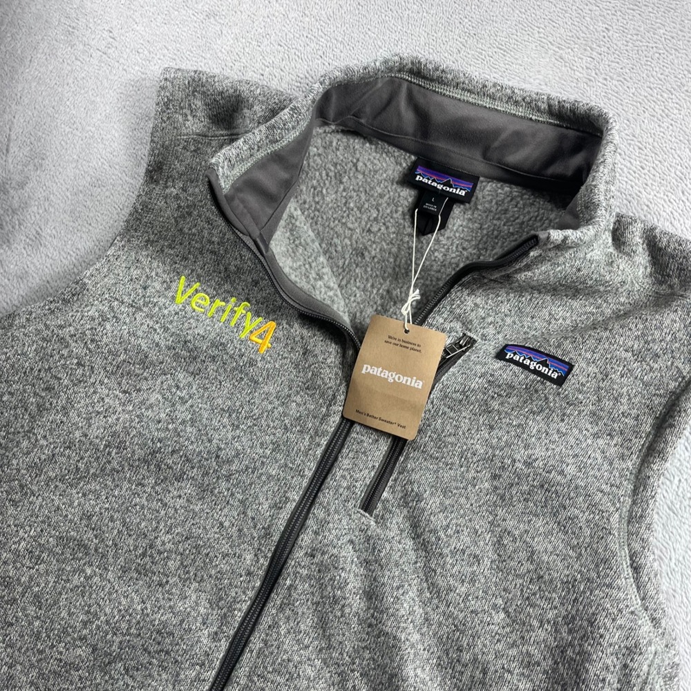 Patagonia Mens Better Sweater Vest Stonewash Grey Full Zip Fleece 25882 Large